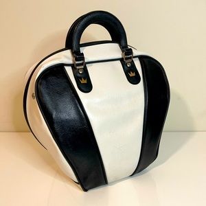 Vintage Bowling Ball Bag Brunswick Dual-Pak Black & White